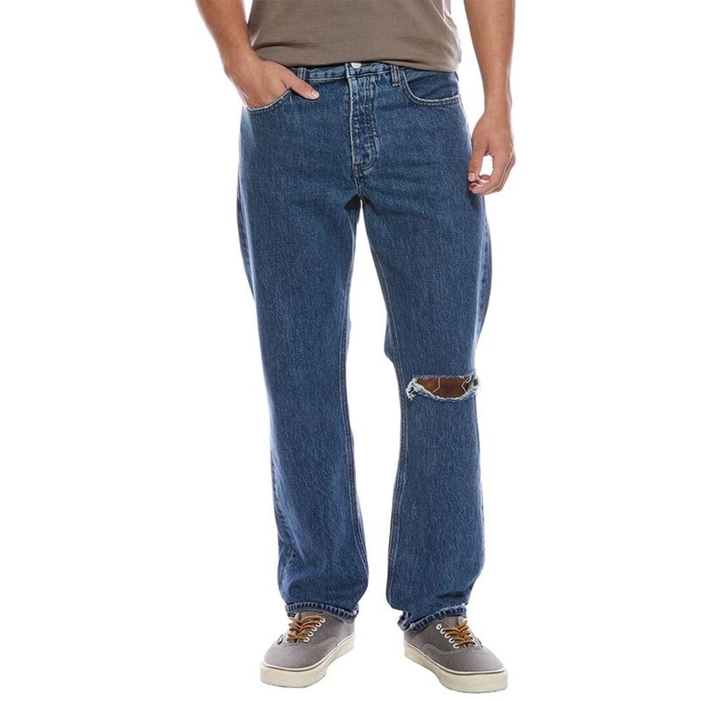 Frame Denim Mens Frame Bonair Destructed Straight Jean